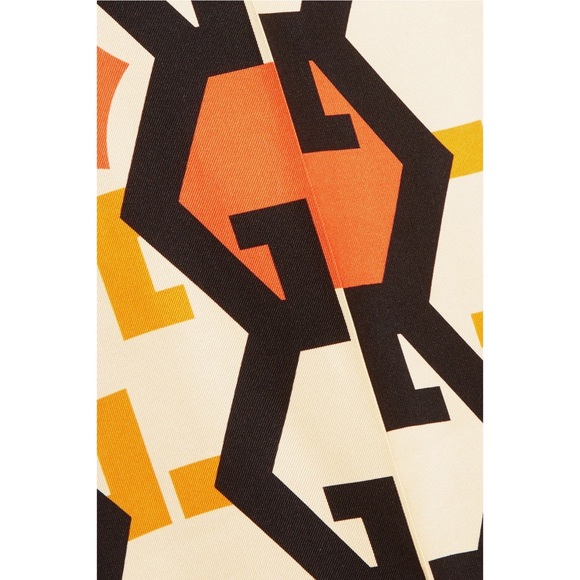 Gucci Printed Silk-Twill Culottes Wide Leg GG 36 - Picture 6 of 16